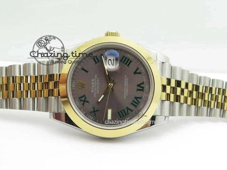 AAA Replica Watches SS A DateJust Version Edition II BP 3606 Bracelet Colorful 41mm Dial YG Jubilee Best Maker On Gray New Roman 0105